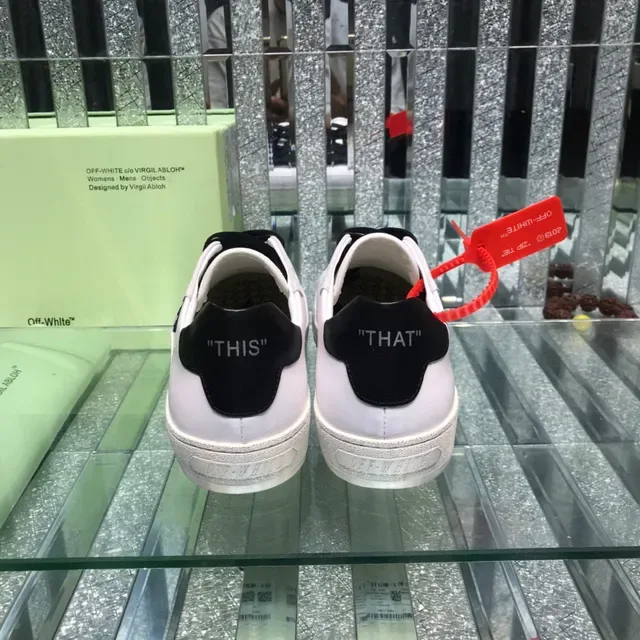 Off-White Black Low-Top Leather/suede Upper Lifestyle Sneakers 3