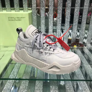 Off-White Gris Rouge Déconstruites Industrielles Chunky Sneakers