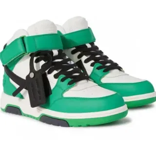 Off-White High-Top Sneaker Green Industrial Strap Lifestyle Sneakers