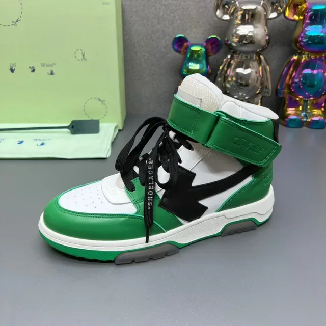 Off-White Sneakers Hautes Vertes Sangle Industrielle Lifestyle 5