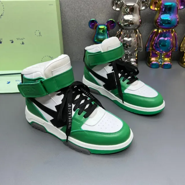 Off-White Sneakers Hautes Vertes Sangle Industrielle Lifestyle 8