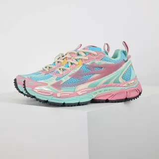 Off-White Multicolore Semelle sculptée à multiples couches Panneaux pastel Baskets chunky