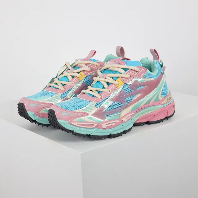 Off-White Multicolor Multi-Layered Sculpted Midsole Pastel Paneling Chunky Sneakers 2