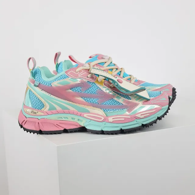 Off-White Multicolor Multi-Layered Sculpted Midsole Pastel Paneling Chunky Sneakers 3
