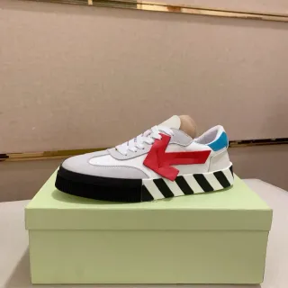 Off-White Low-Top Chaussures Lifestyle Inspirées de l'Industrie en Rouge
