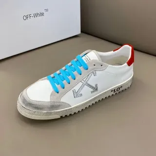 Off-White The Ten Chaussures de sport bleues déconstruites style de vie industriel