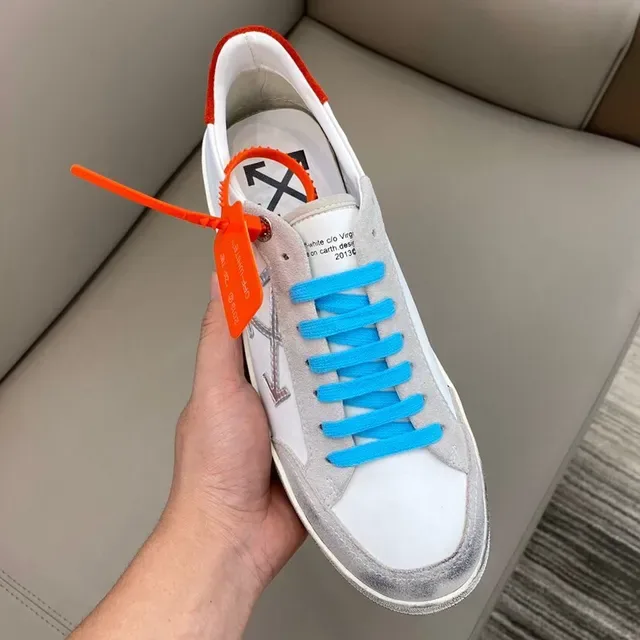 Off-White The Ten أحذية رياضية زرقاء غير مبنية أسلوب حياة صناعي 5