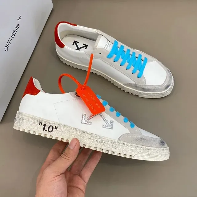 Off-White The Ten أحذية رياضية زرقاء غير مبنية أسلوب حياة صناعي 6