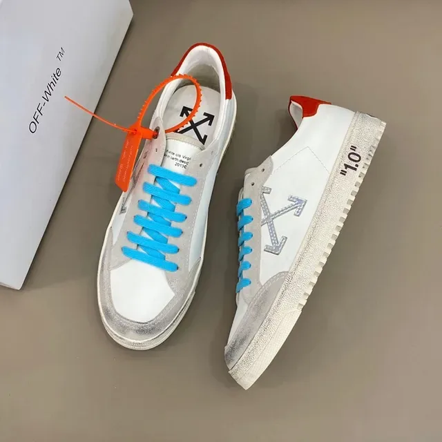 Off-White The Ten أحذية رياضية زرقاء غير مبنية أسلوب حياة صناعي 7