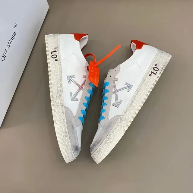 Off-White The Ten أحذية رياضية زرقاء غير مبنية أسلوب حياة صناعي 8