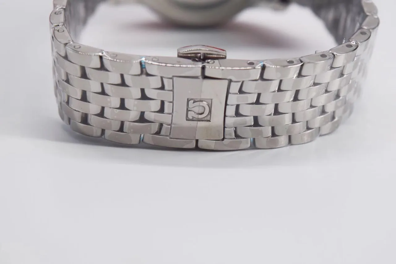 Omega De Ville সাদা ডায়াল সিলভার টোন যান্ত্রিক ঘড়ি 7
