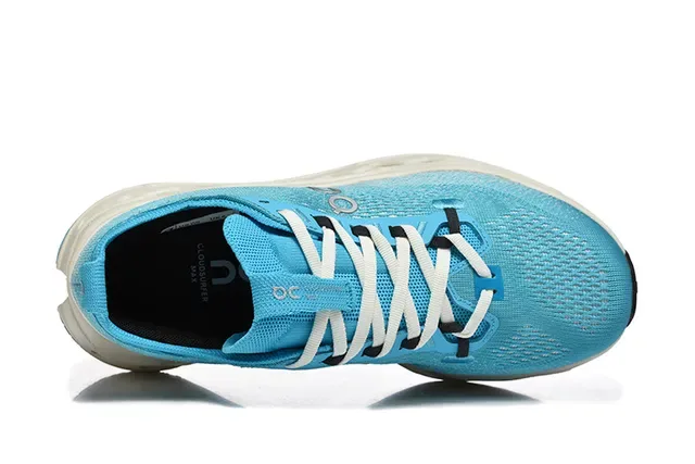 On Blue White Engineered Knit Upper CloudTec Phase Midsole Running Shoes 3