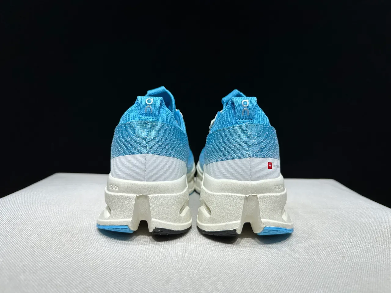 On Blue White Engineered Knit Upper CloudTec Phase Midsole Running Shoes 12