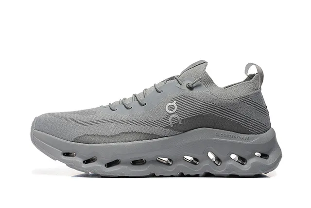 ON Upper de malha cinza Celular aberto CloudTec Phase Sola média Tênis de corrida 5