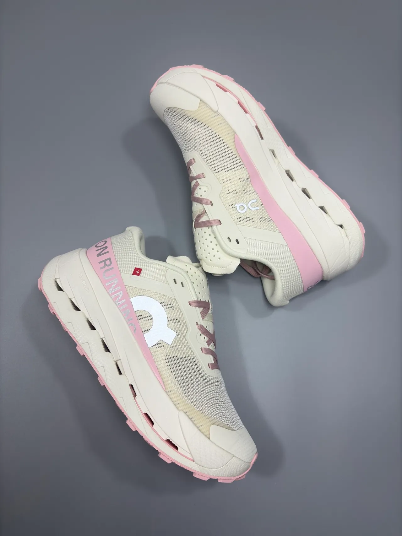 On Running Shoe White Pink Helion Midsole Running Shoes 8