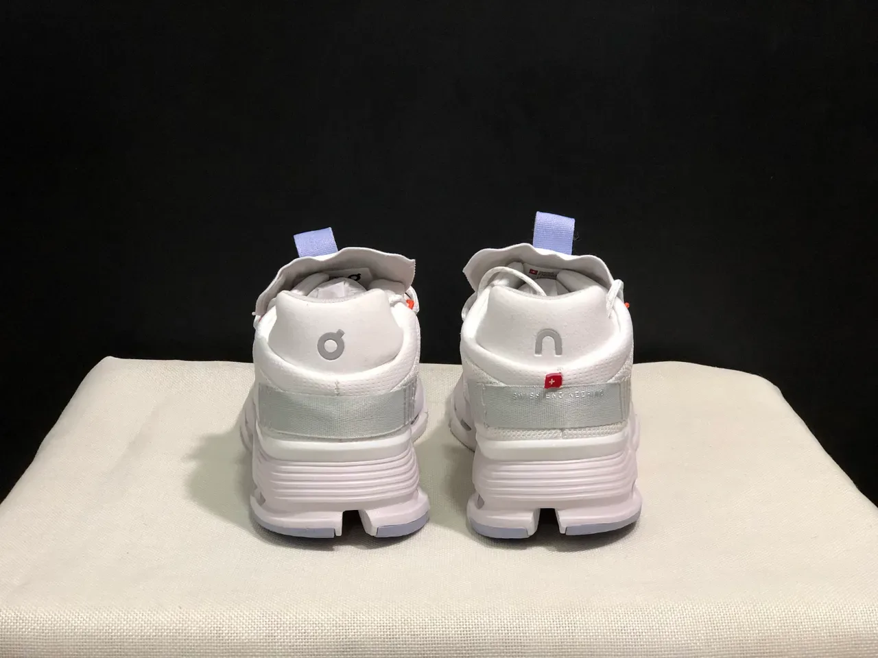 On White Purple Engineered Mesh Upper Midfoot Strap Closure Lifestyle Sneakers 3