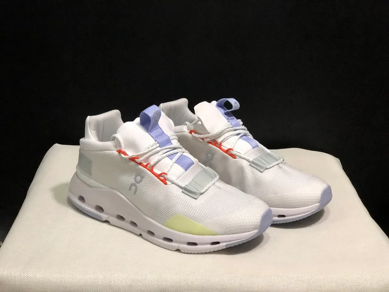 On White Purple Engineered Mesh Upper Midfoot Strap Closure Lifestyle Sneakers 4