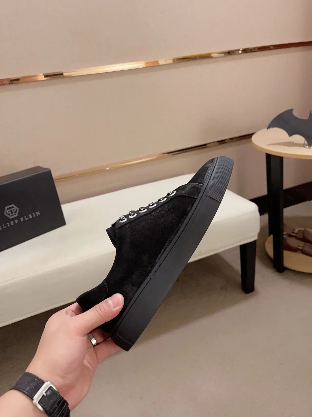Philipp Plein Gianna Loro Black Embroidered Lifestyle Sneakers 6