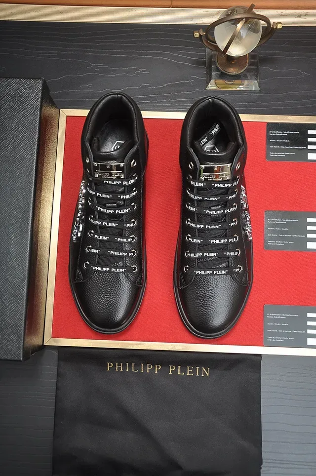 Philipp Plein Phantom Love কালো হাই-টপ লাইফস্টাইল স্নিকার 9