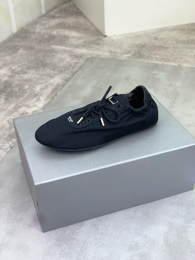 Prada Black Upper Rope-Style Laces Canvas Shoes 4