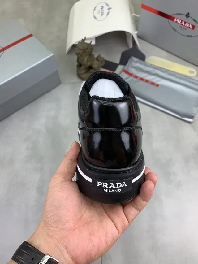 Prada Cloudbust Black and Red Lifestyle Sneakers 3