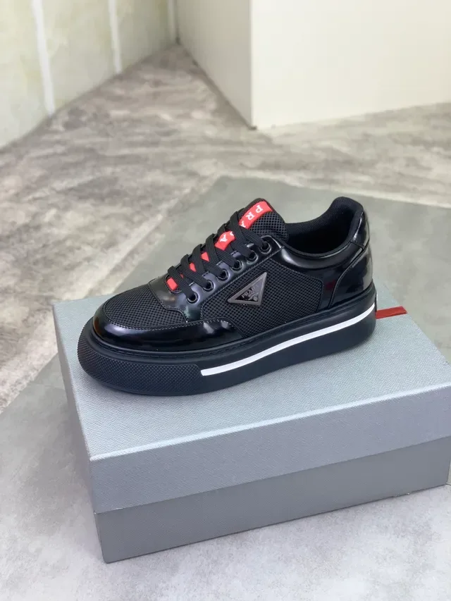 Prada Cloudbust Black and Red Lifestyle Sneakers 4