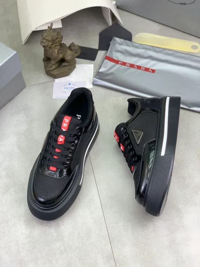 Prada Cloudbust Black and Red Lifestyle Sneakers 5