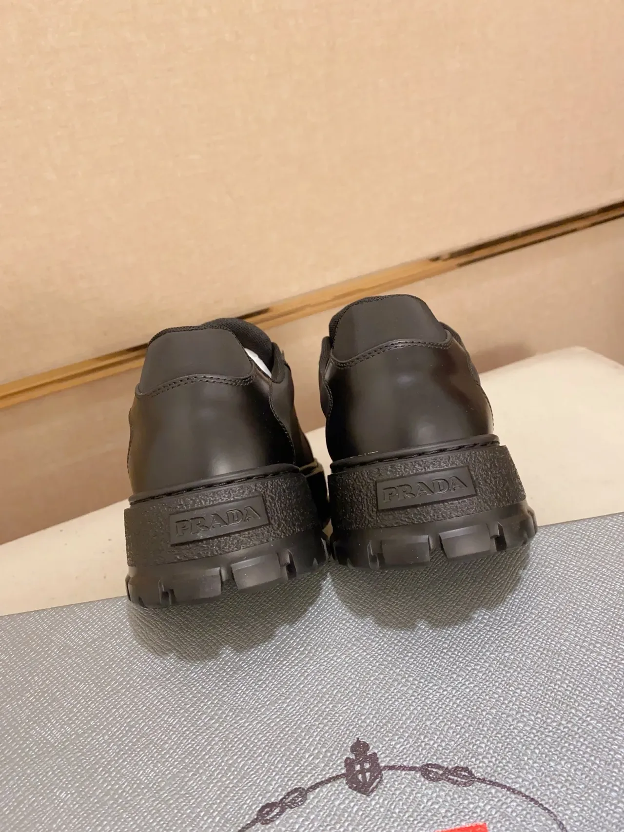 Prada Cloudbust Black Leather Platform Chunky Sneakers 4