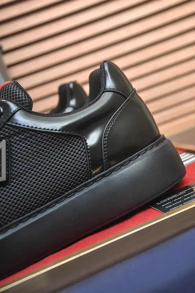 Prada Cloudbust Black Mesh and Patent Leather Lifestyle Sneaker 2