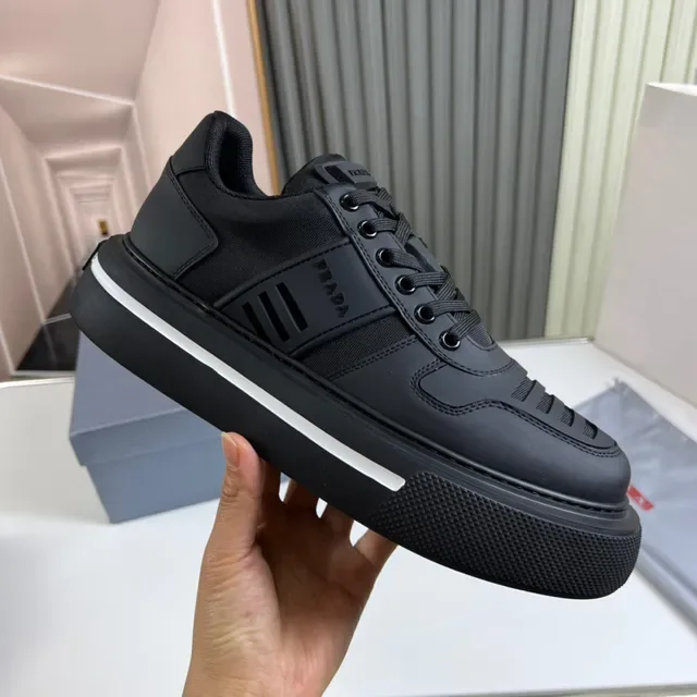 Prada Cloudbust Black Monochrome Platform Lifestyle Sneaker 4