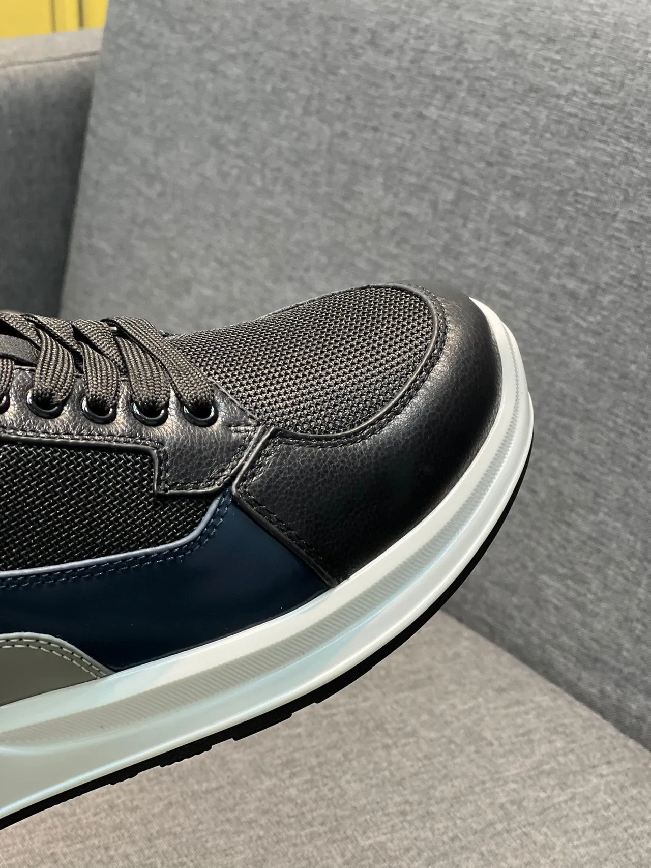 Prada Cloudbust Black Navy Silver Lifestyle Sneakers 4