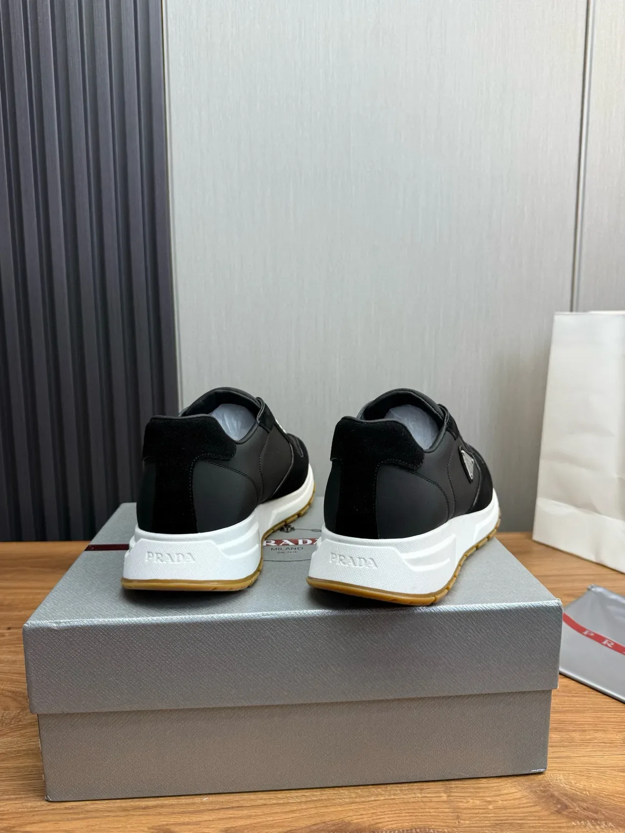 Prada Cloudbust Black Suede and Leather Lifestyle Sneakers 5