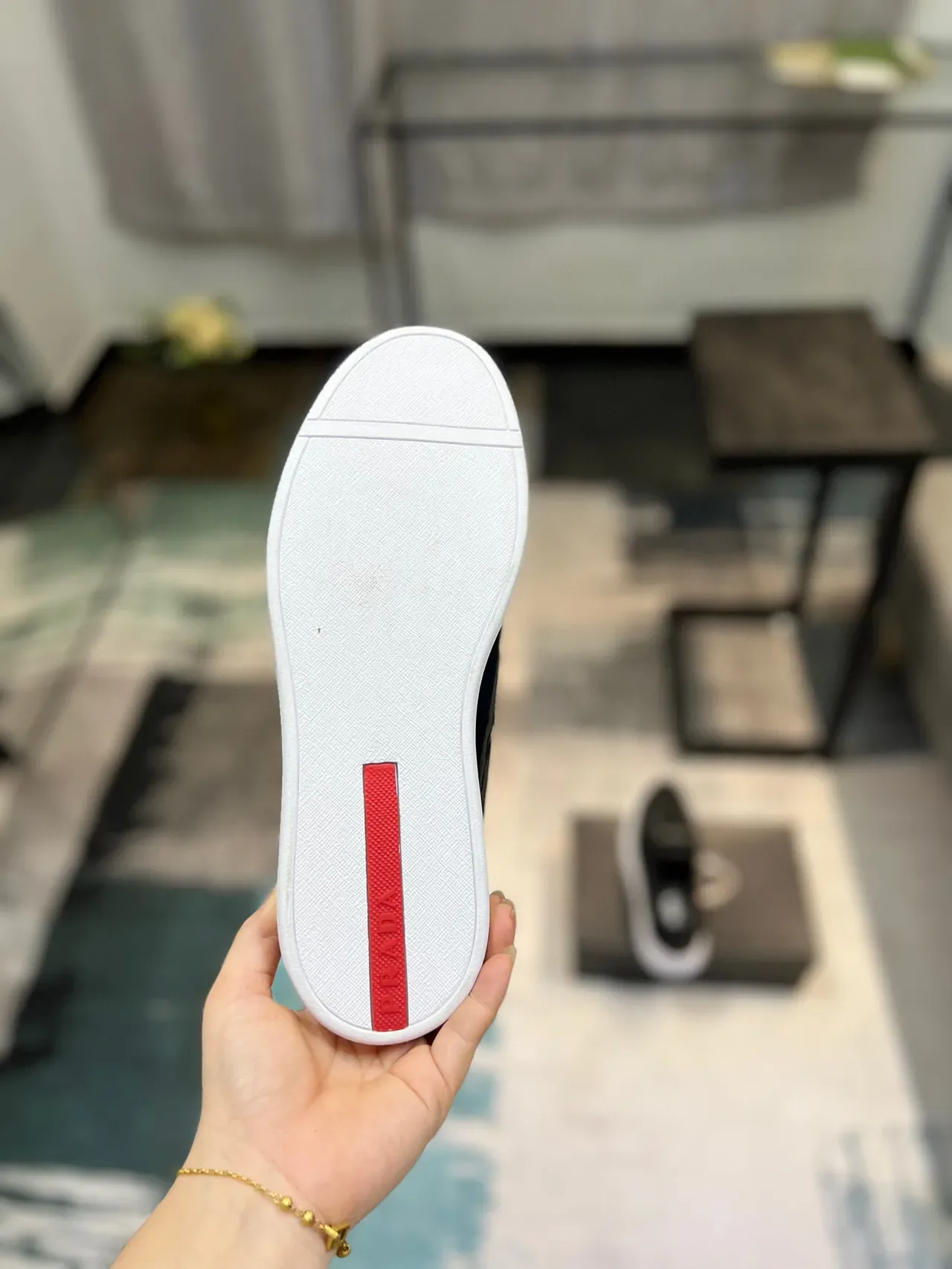 Prada Cloudbust Noir Blanc Mocassin à Enfiler avec Bride Élastique 9