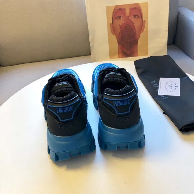 Prada Cloudbust Blue and Black Chunky Sneakers 2