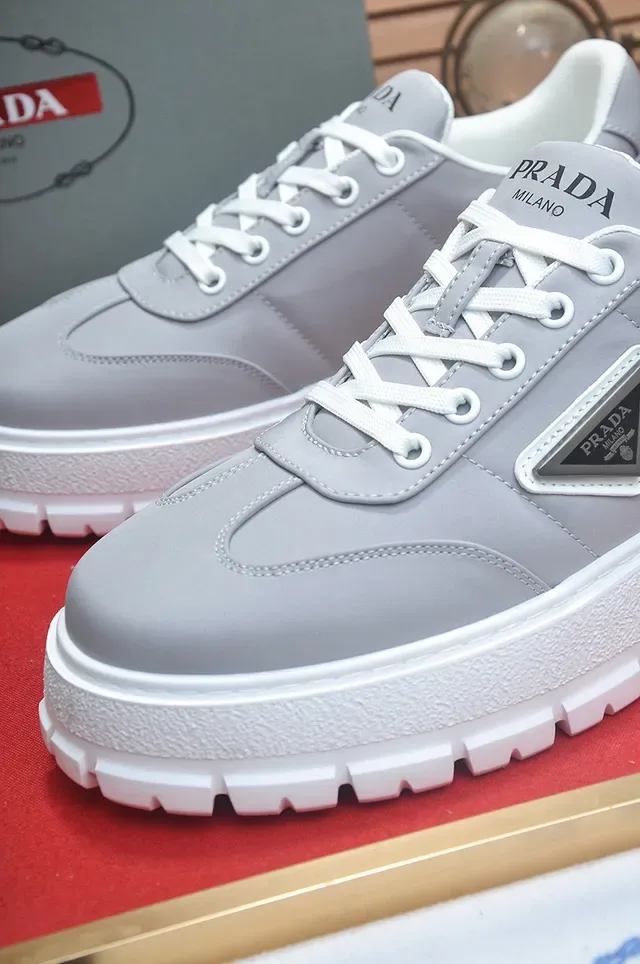 Prada Cloudbust Gray and White Lifestyle Sneakers 8