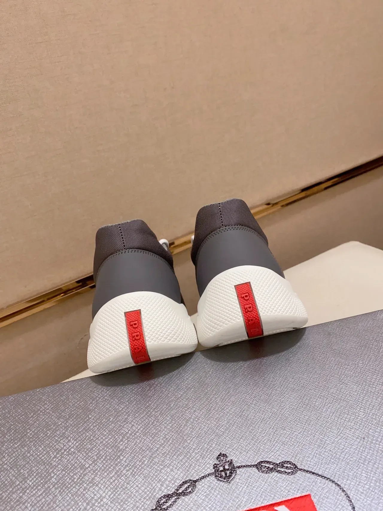 Prada Cloudbust Gray and White Lifestyle Sneakers 8