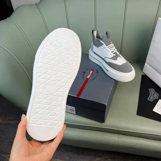 Prada Cloudbust Gray and White Lifestyle Sneakers 2