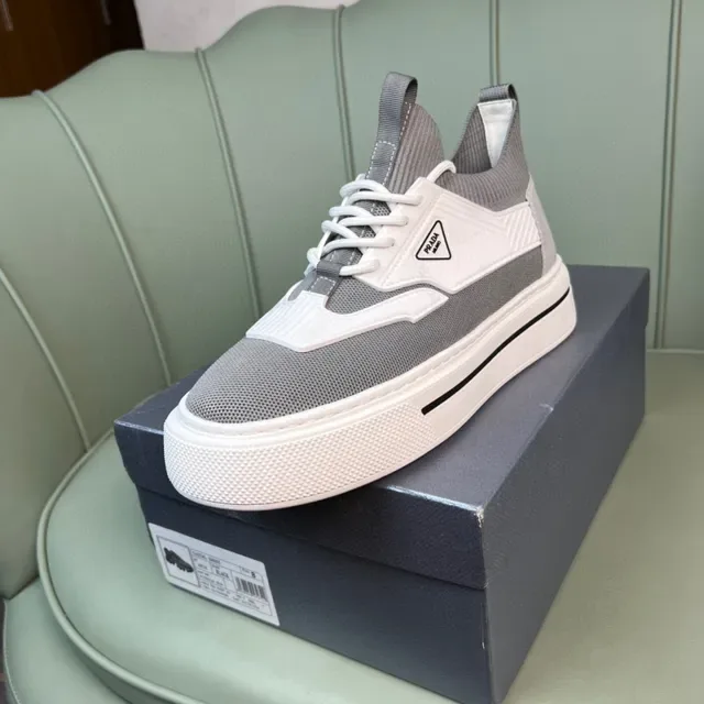 Prada Cloudbust Gray and White Lifestyle Sneakers 9