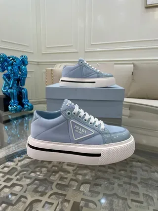 Prada Cloudbust Light Blue Platform Lifestyle Sneakers 6