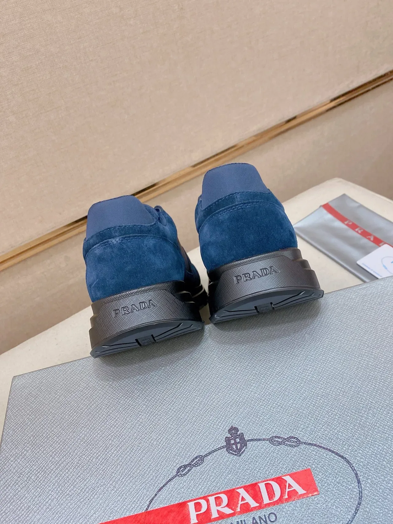 Prada Cloudbust Navy Suede and Nylon Lifestyle Sneakers 4