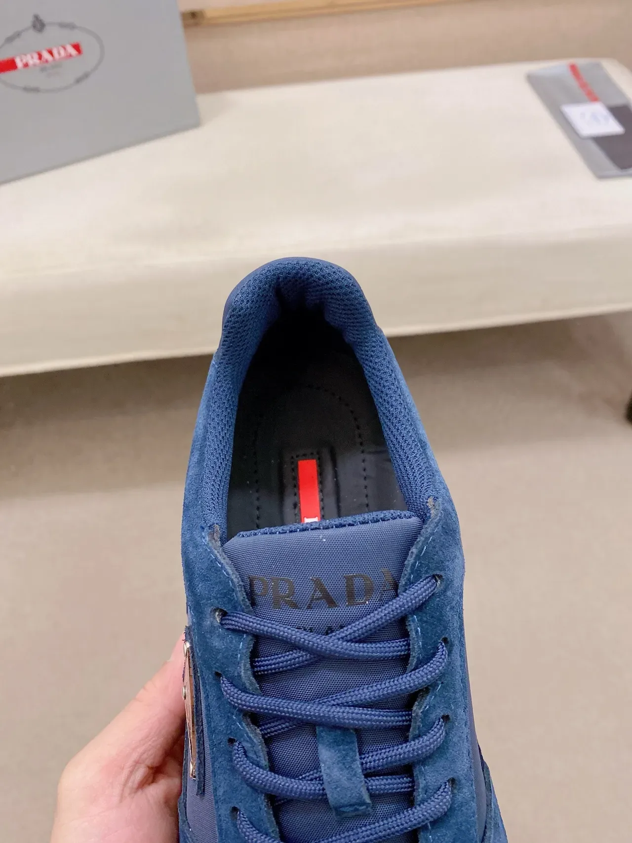 Prada Cloudbust Navy Suede and Nylon Lifestyle Sneakers 5