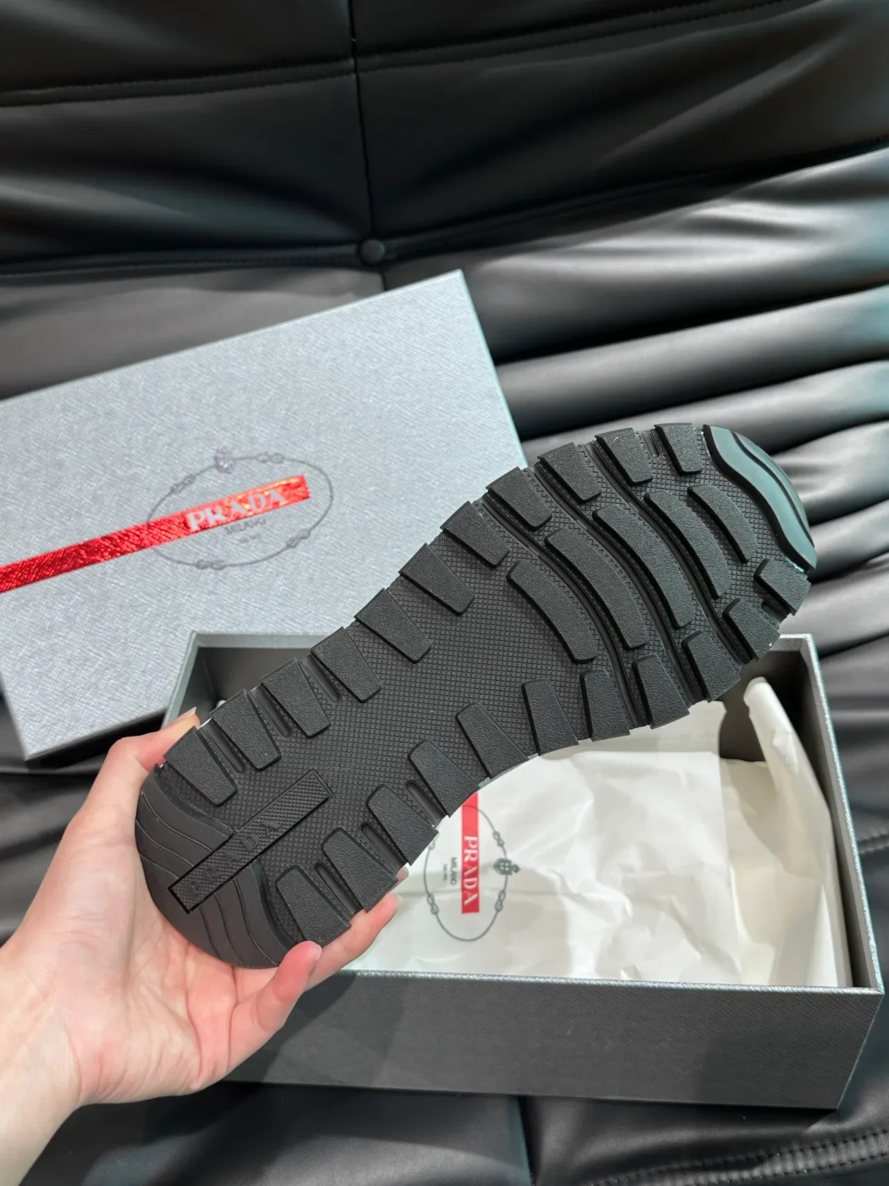 Prada Cloudbust Off-White Leather Lifestyle Sneakers 2