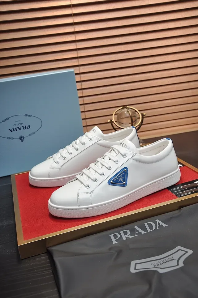 Prada Cloudbust Thunder White and Blue Lifestyle Sneakers 4
