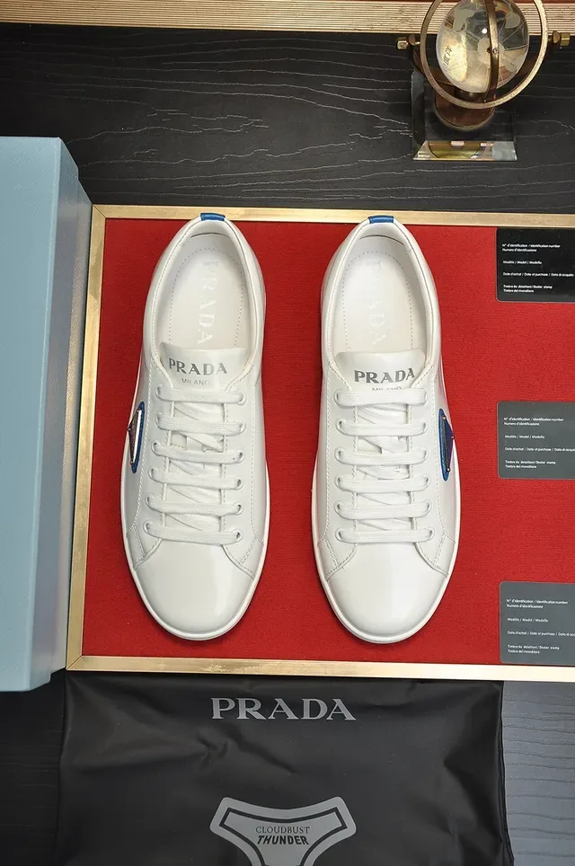 Prada Cloudbust Thunder White and Blue Lifestyle Sneakers 5