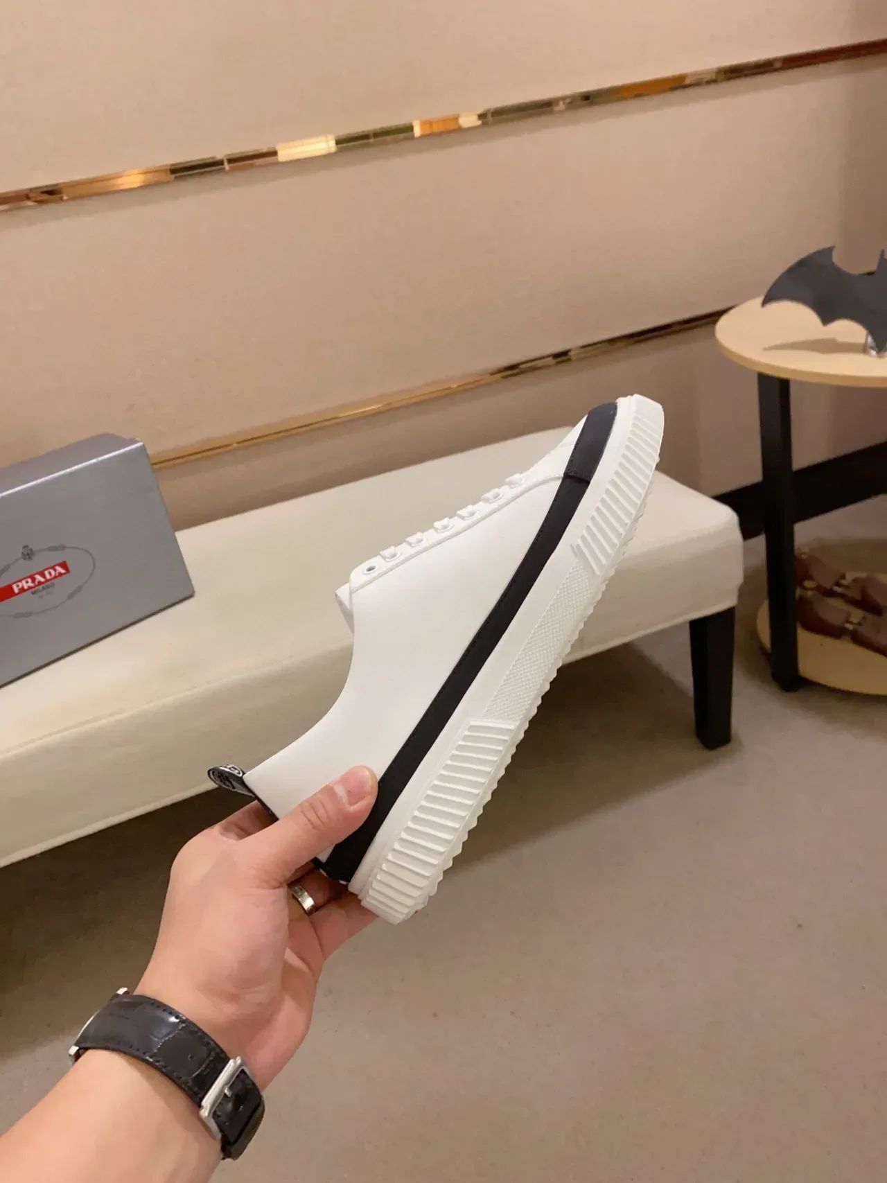 Prada Cloudbust White and Black Lifestyle Sneakers 5