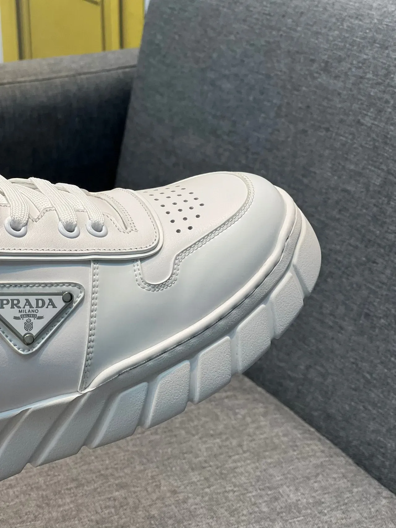 Prada Cloudbust White Leather Chunky Sneakers 3