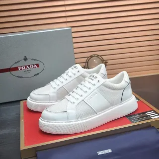 Prada Cloudbust Zapatillas Lifestyle Blancas de Malla y Cuero
