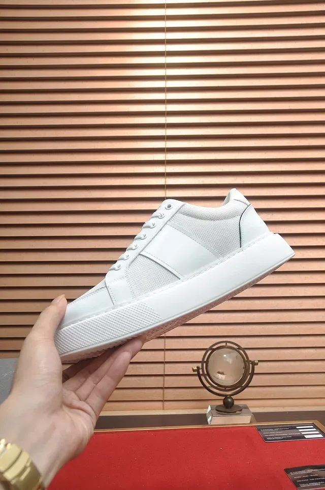 Prada Cloudbust White Mesh and Leather Lifestyle Sneakers 5