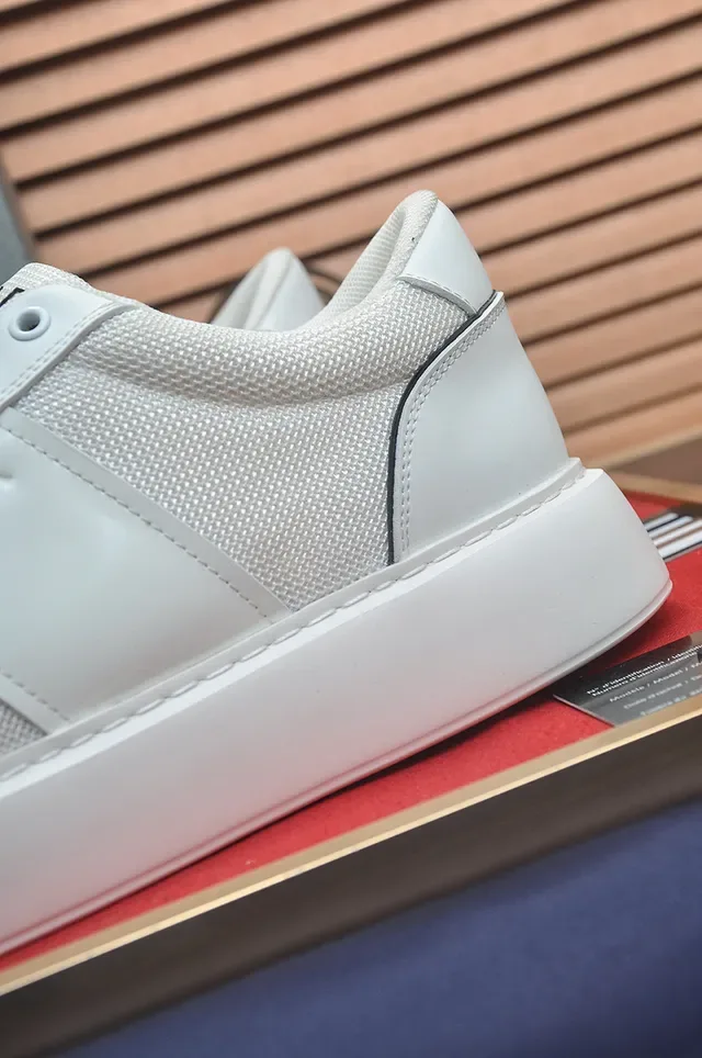Prada Cloudbust White Mesh and Leather Lifestyle Sneakers 9