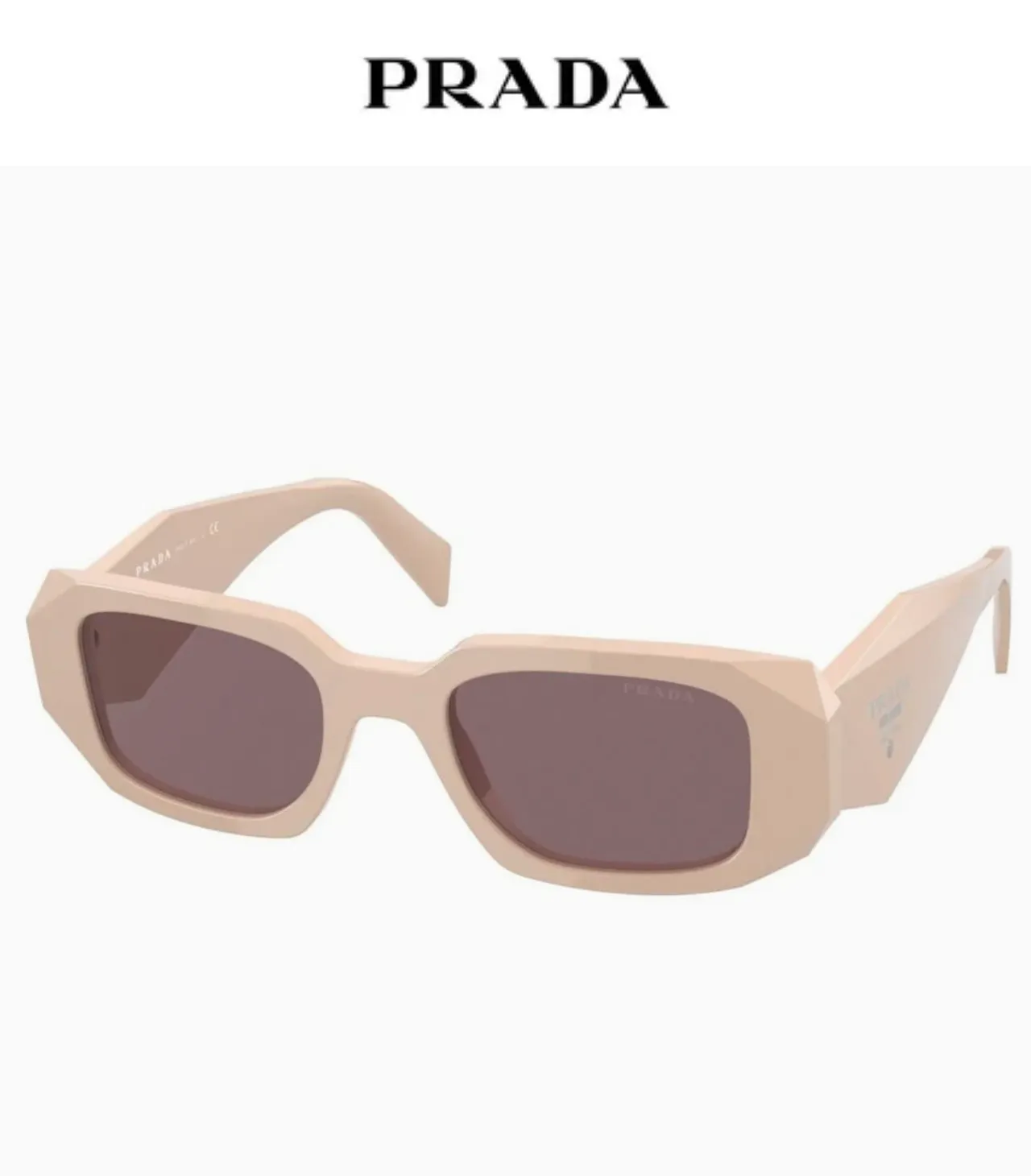 Prada 几何刻面黑色太阳镜 5